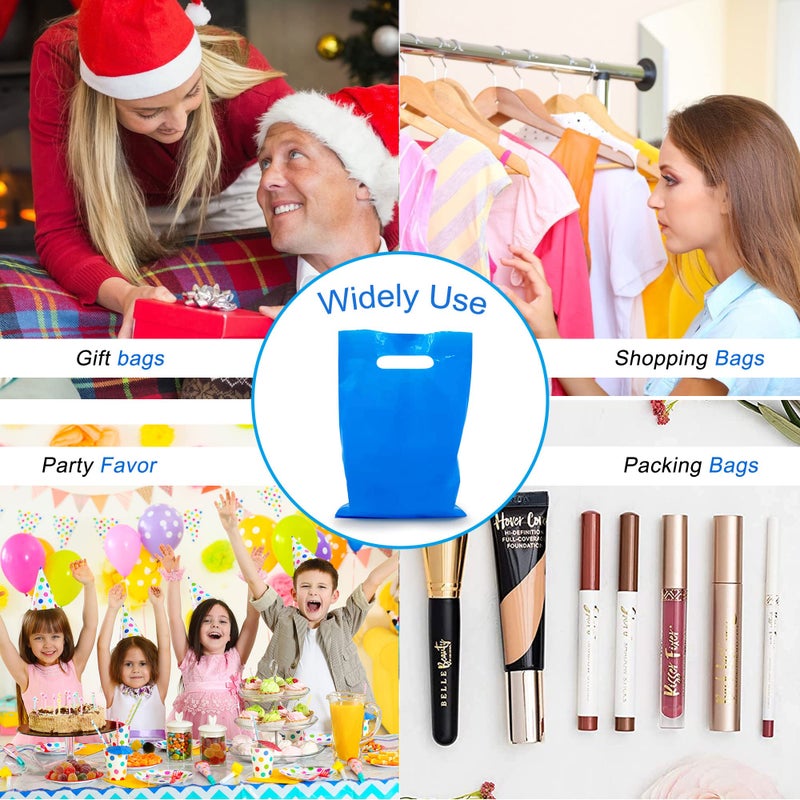 TOSPARTY 40PCS Blue Plastic Gift Bags Candy Bags Die Cut Plastic Bags are Sturdy Party Assorted Plastic Candy Bag Gift Bag - Image 4